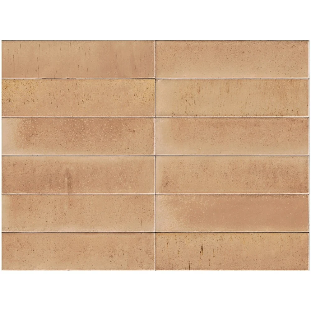 Gresie interior portelanata bej 6x24 cm, Marazzi Lume Pink Lux
