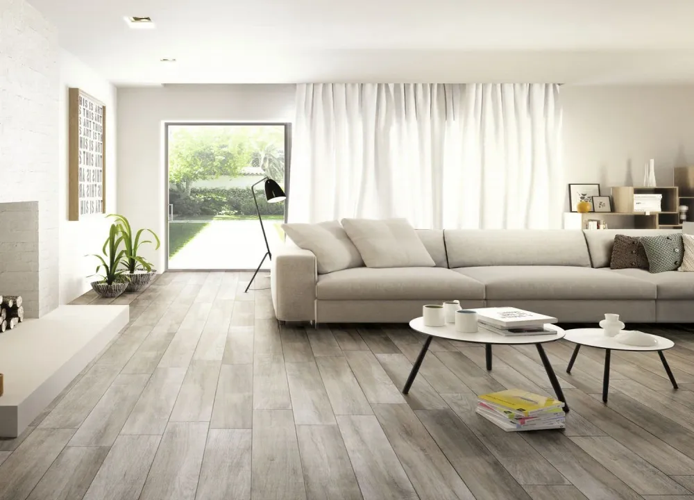 Gresie interior portelanata gri 15x90 cm, Marazzi Treverkway Indoor Frassino