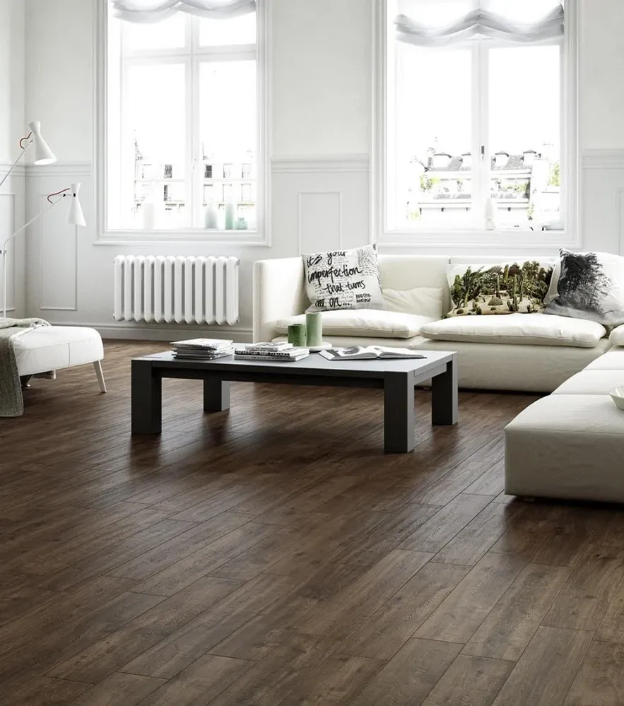 Gresie interior portelanata maro 15x90 cm, Marazzi Treverkway Indoor Castagno