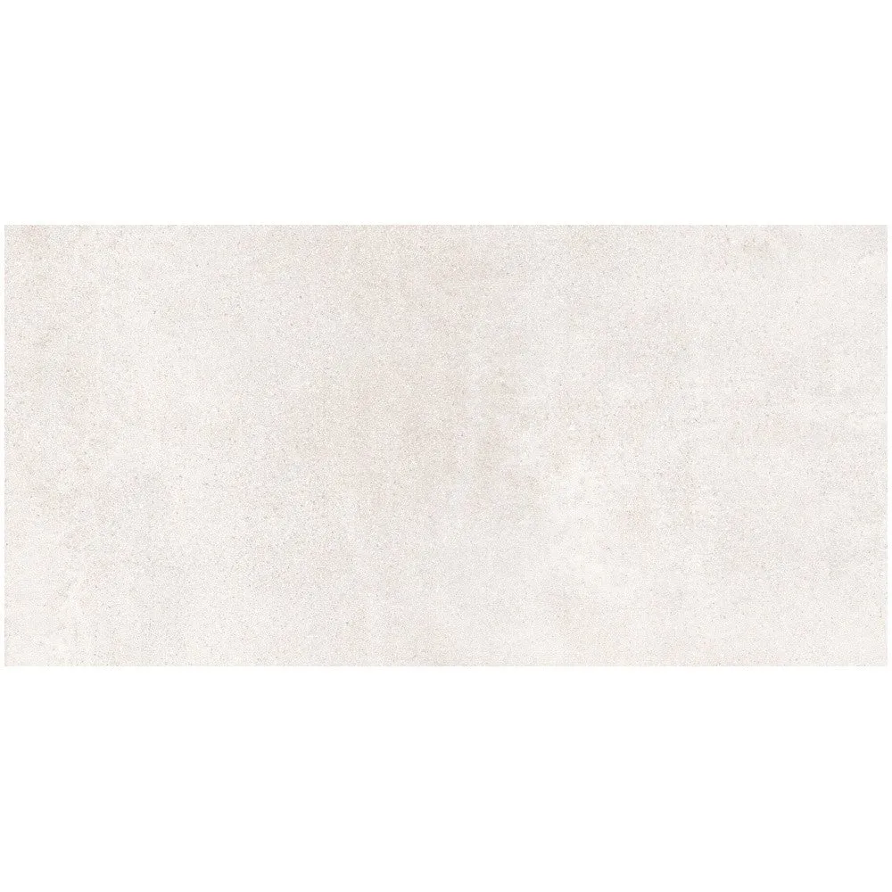 Gresie interior portelanata rectificata alba 30x60 cm, Marazzi Cementum Ash