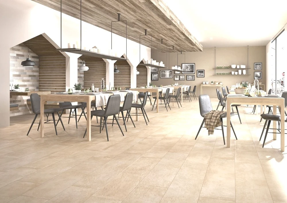 Gresie interior portelanata rectificata alba 60x120 cm, Marazzi Clays Cotton