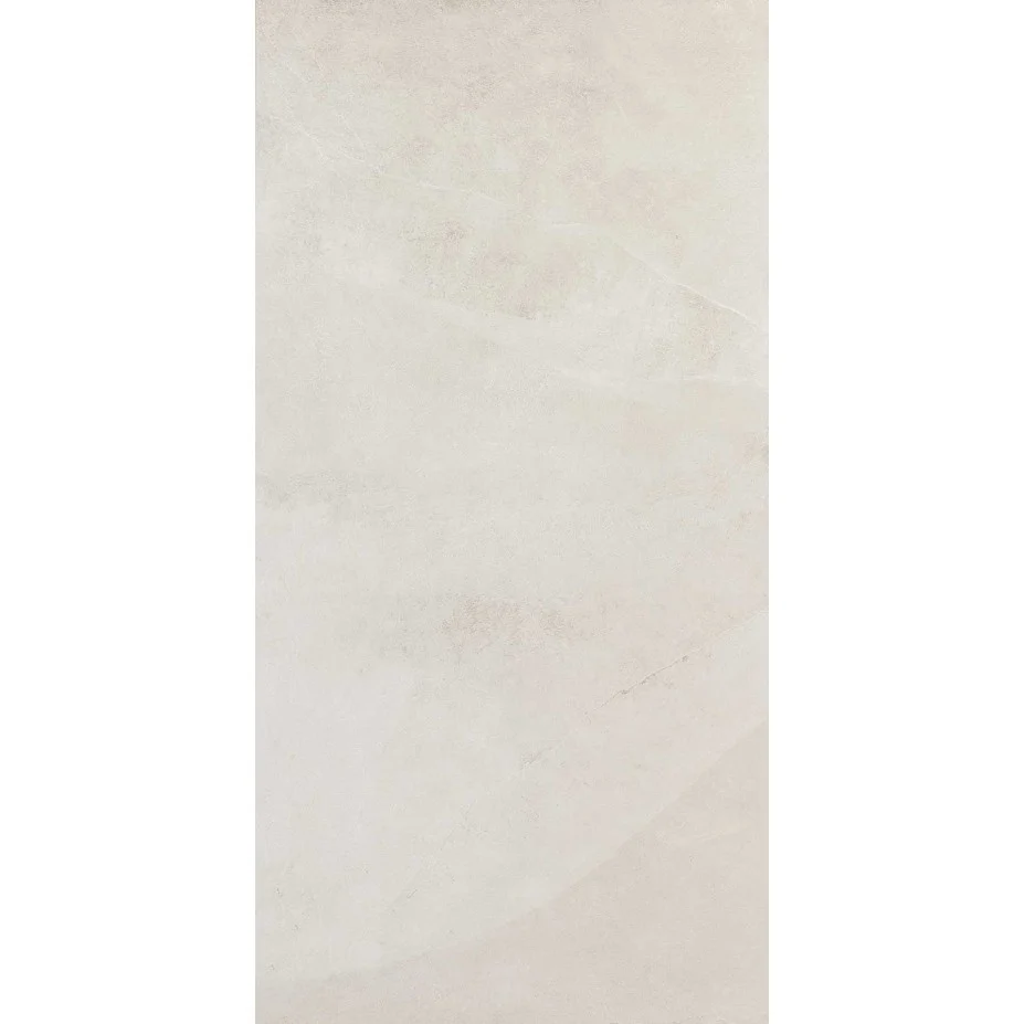 Gresie interior portelanata rectificata alba 75x150 cm, Marazzi Mystone Ardesia Bianco