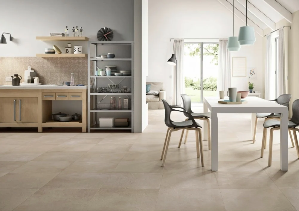Gresie interior portelanata rectificata bej 60x60 cm, Marazzi Plaster Sand