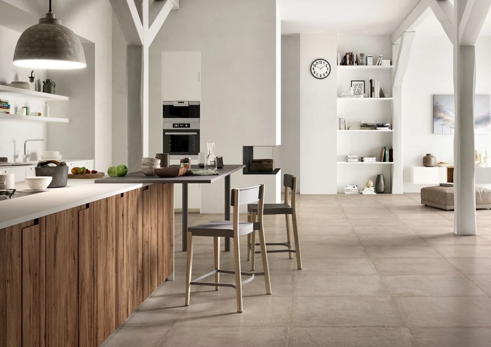 Gresie interior portelanata rectificata crem 30x60 cm, Marazzi Clays Shell