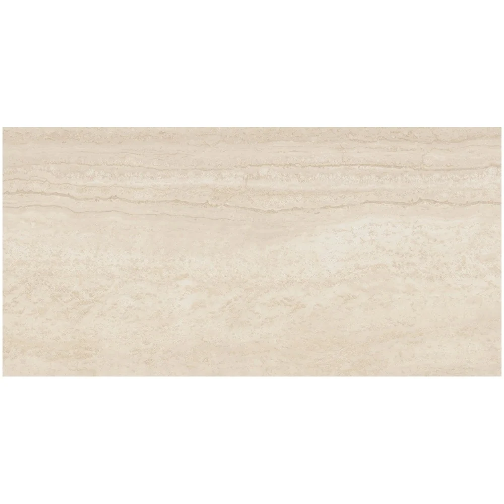 Gresie interior portelanata rectificata crem 30x60 cm, Marazzi Mystone Travertino Navona Lux