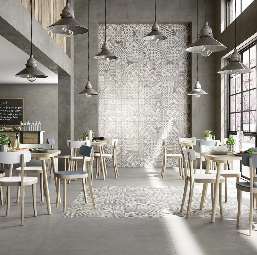 Gresie interior portelanata rectificata gri 30x60 cm, Marazzi Block Grey