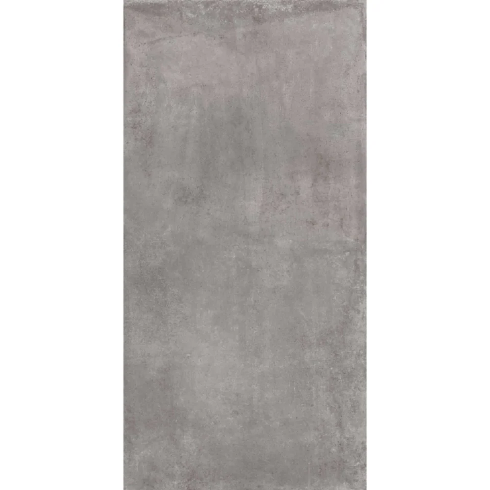 Gresie interior portelanata rectificata gri 60x120 cm, Marazzi Clays Lava