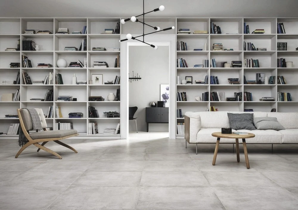 Gresie interior portelanata rectificata gri 60x60 cm, Marazzi Clays Lava