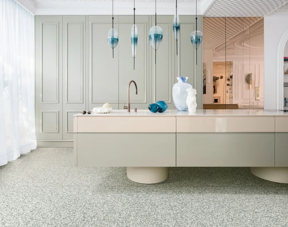 Gresie interior portelanata verde 120x120 cm, Marazzi Frammento Micro