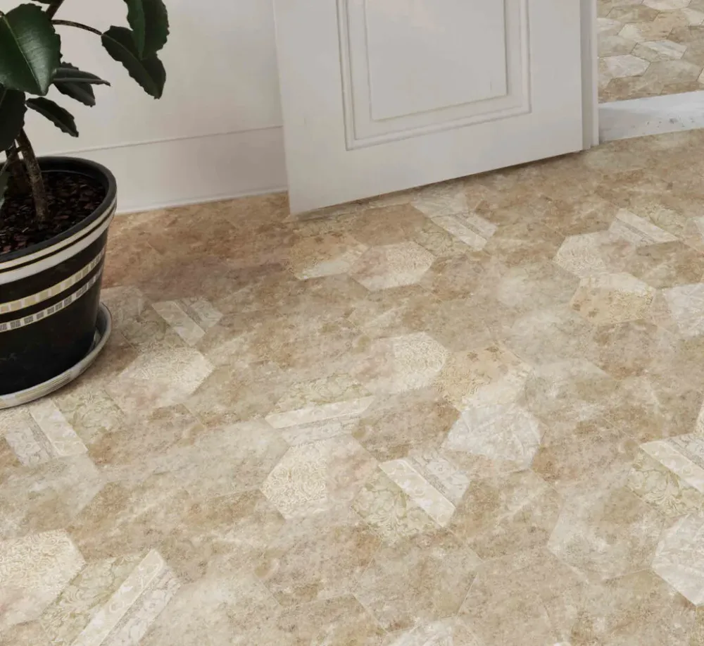 Gresie Ribesalbes Cement Hex Decor 15x17.3 cm