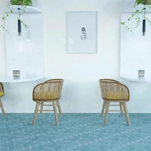 Gresie Ribesalbes Scandinavian Hex Cyan Decor 15x17.3 cm