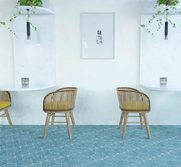 Gresie Ribesalbes Scandinavian Hex Cyan Decor 15x17.3 cm