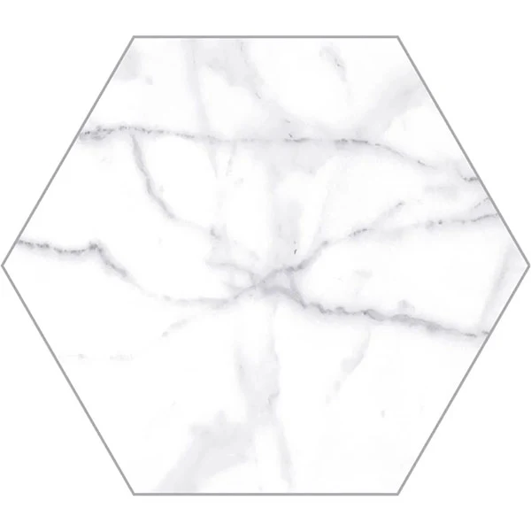 Gresie Ribesalbes Shaped Marble Carrara Hex Matt 15x17,3 cm