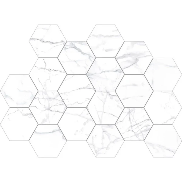 Gresie Ribesalbes Shaped Marble Carrara Hex Matt 15x17,3 cm