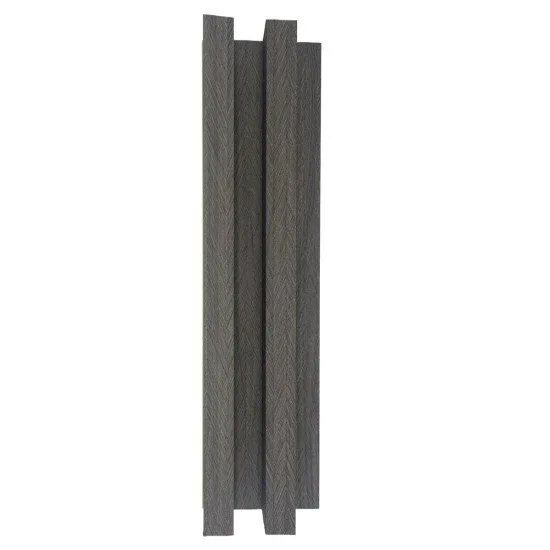 Panou decorativ riflaj WPC, montaj rapid, rezistenta ridicata, Naimeed D7518, 260x21.4x6cm, gri