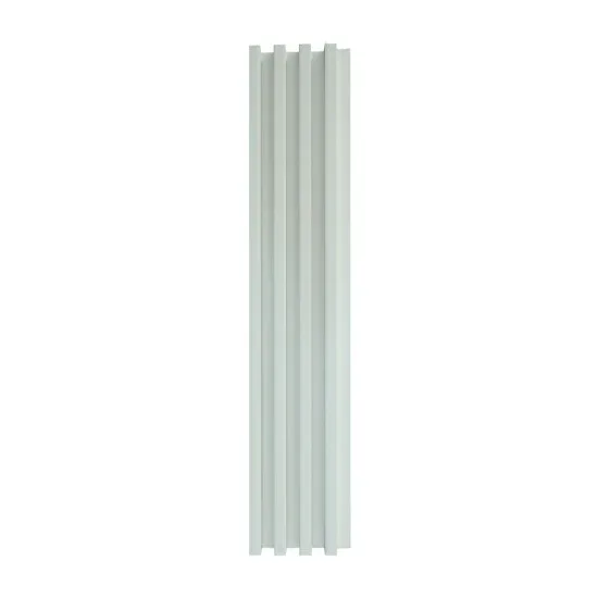 Panou decorativ riflaj WPC, montaj rapid, rezistenta ridicata, Naimeed D7534, 260x16.8x2.3cm, alb