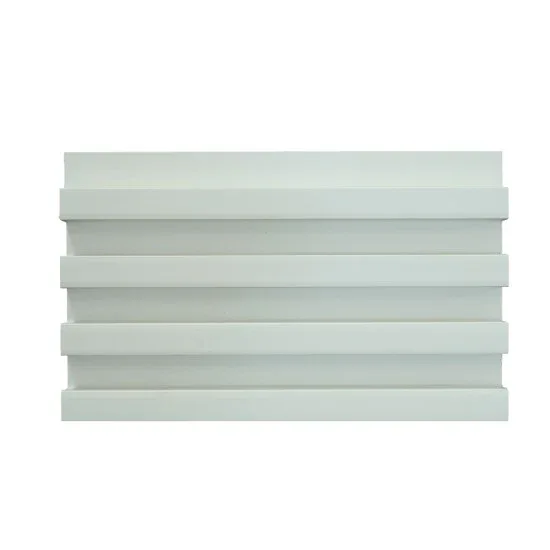 Panou decorativ riflaj WPC, montaj rapid, rezistenta ridicata, Naimeed D7534, 260x16.8x2.3cm, alb