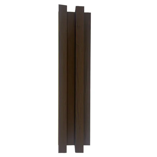 Panou decorativ riflaj WPC, montaj rapid, rezistenta ridicata, Naimeed D7515, 260x21.4x6cm, nuc inchis
