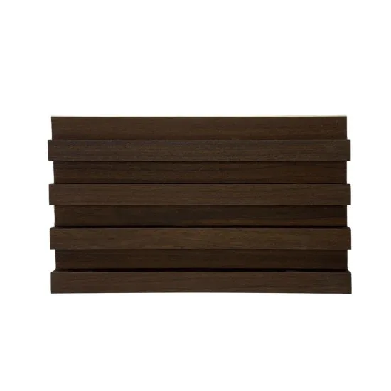 Panou decorativ riflaj WPC, montaj rapid, rezistenta ridicata, Naimeed D7530, 260x16.8x2.3cm, nuc inchis