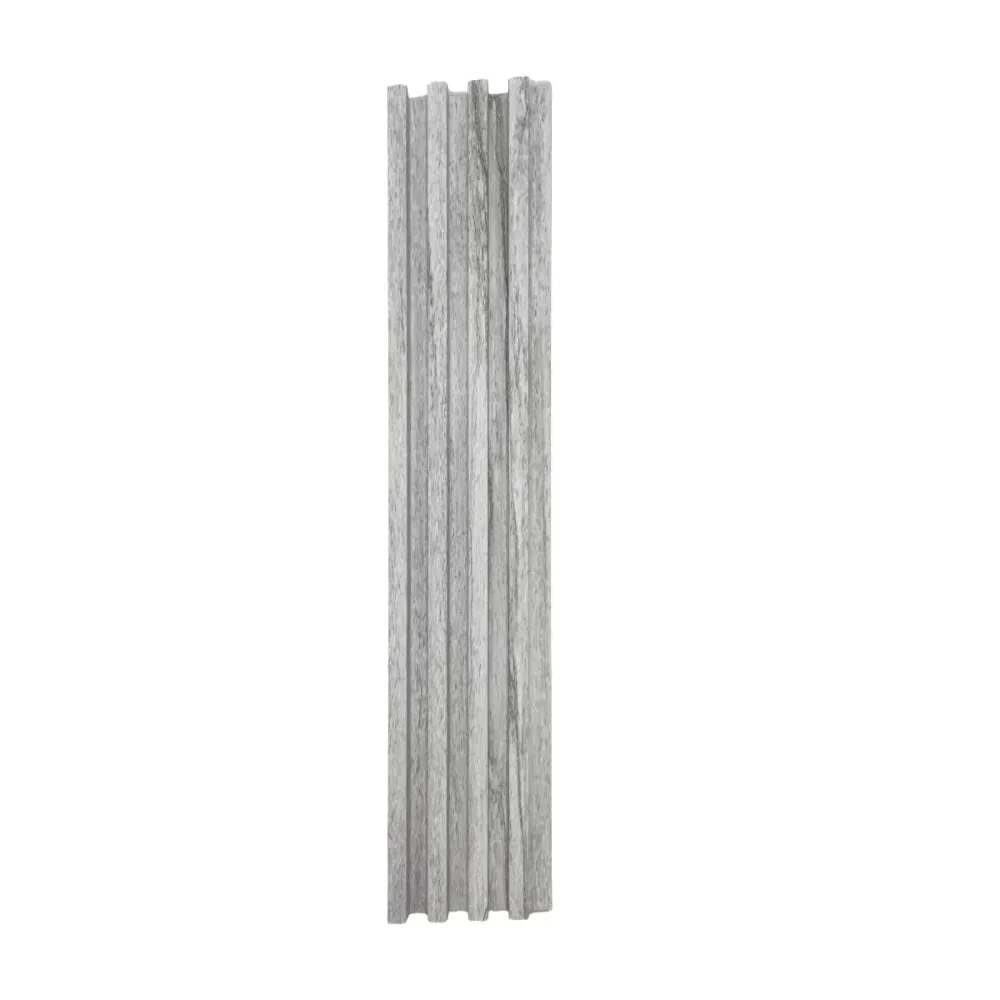 Panou decorativ riflaj WPC, montaj rapid, rezistenta ridicata, Naimeed D7527, 260x16.8x2.3cm, gri