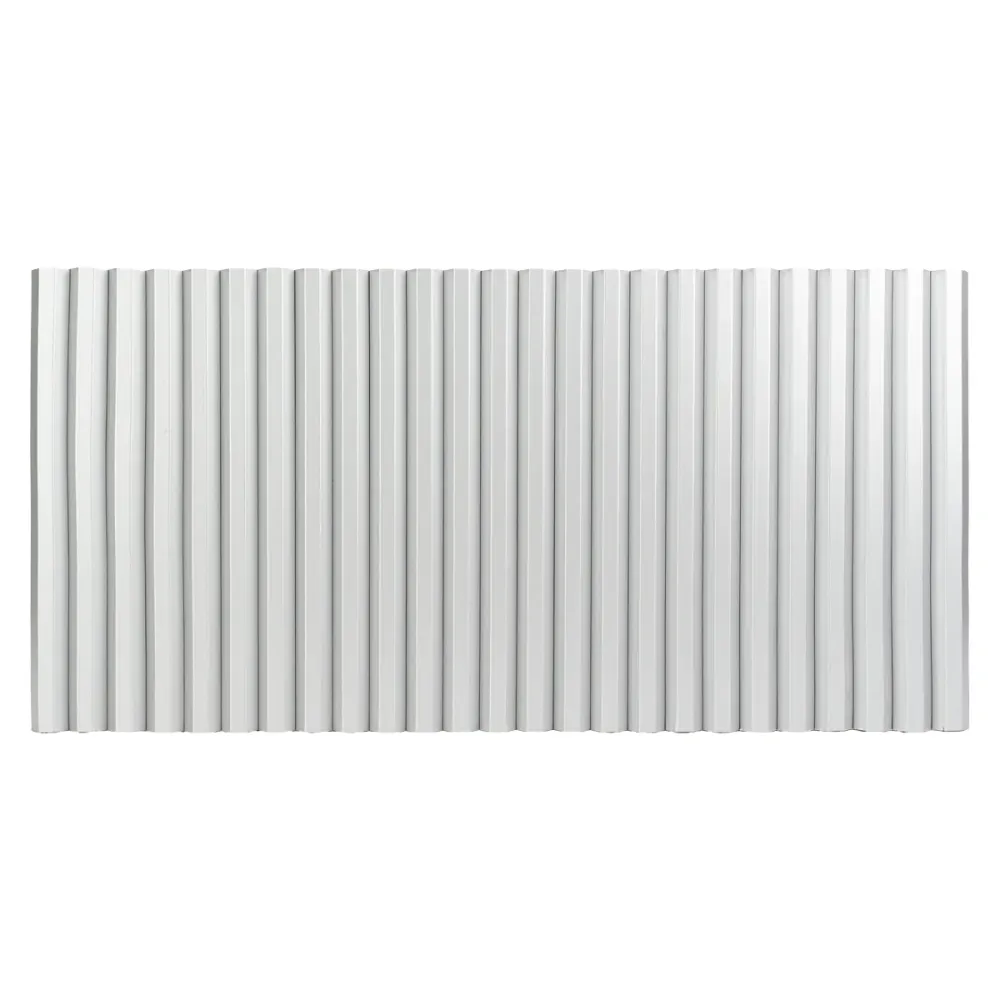 Panou riflaj MDF flexibil, Naimeed D7837, finisaj decorativ melaminat, 270x60x1.2cm, Argintiu