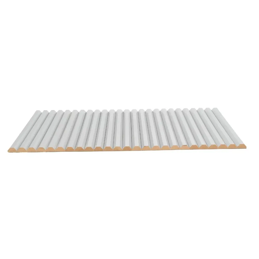 Panou riflaj MDF flexibil, Naimeed D7837, finisaj decorativ melaminat, 270x60x1.2cm, Argintiu