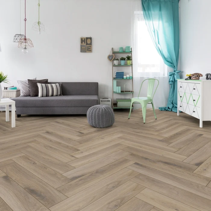 Parchet laminat Kronotex HERRINGBONE D3766 Metz Oak 665x133x8 mm