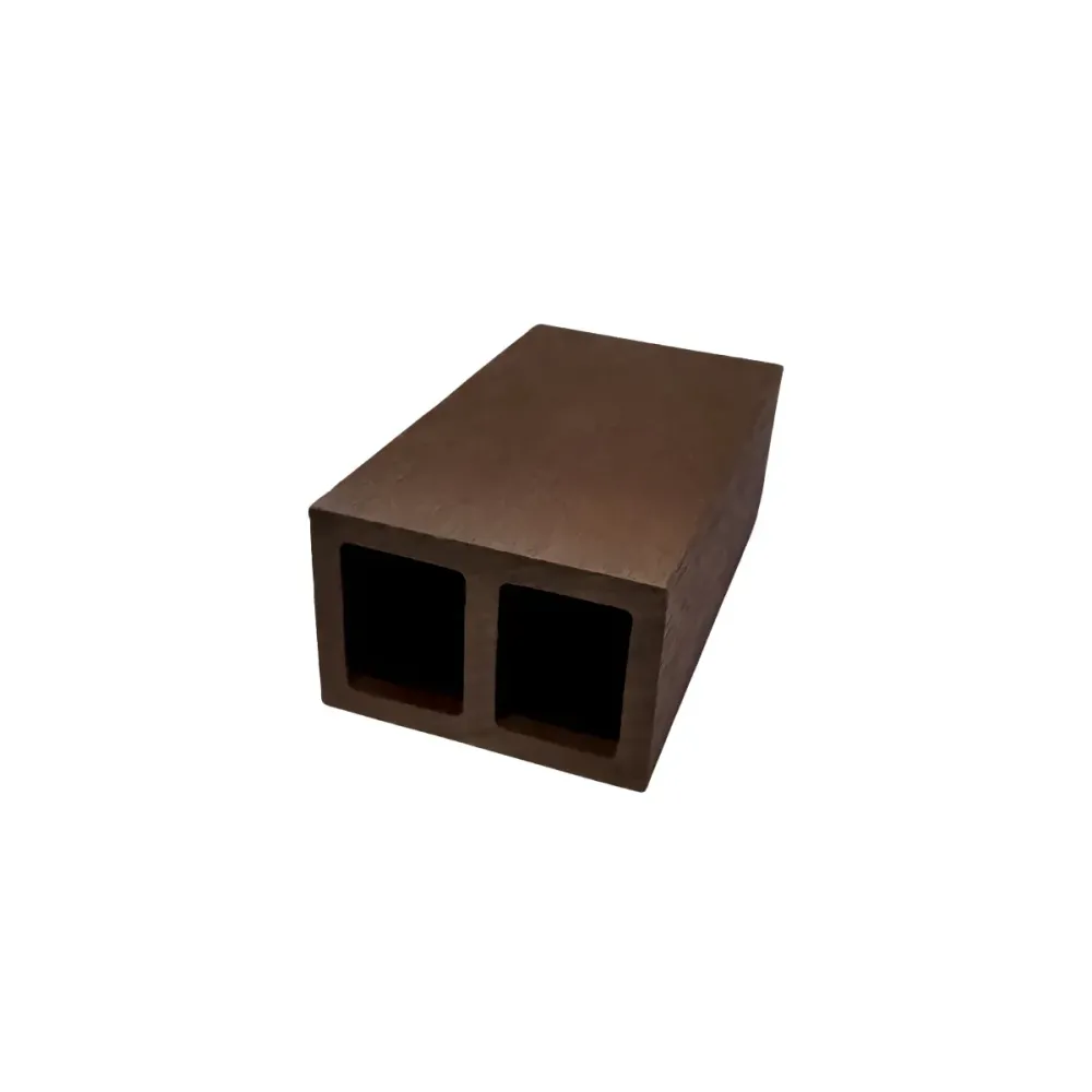 Profil dreptunghiular ranforsat din WPC co-extrudat, Naimeed D7504, 280×5.8×3.9 cm, maro închis