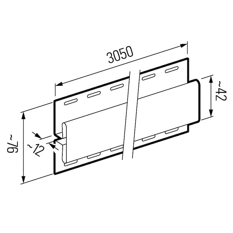 Profil imbinare SVP-18 pentru lambriu exterior VOX, Stejar auriu, 3.05 m, pachet 5 bucati