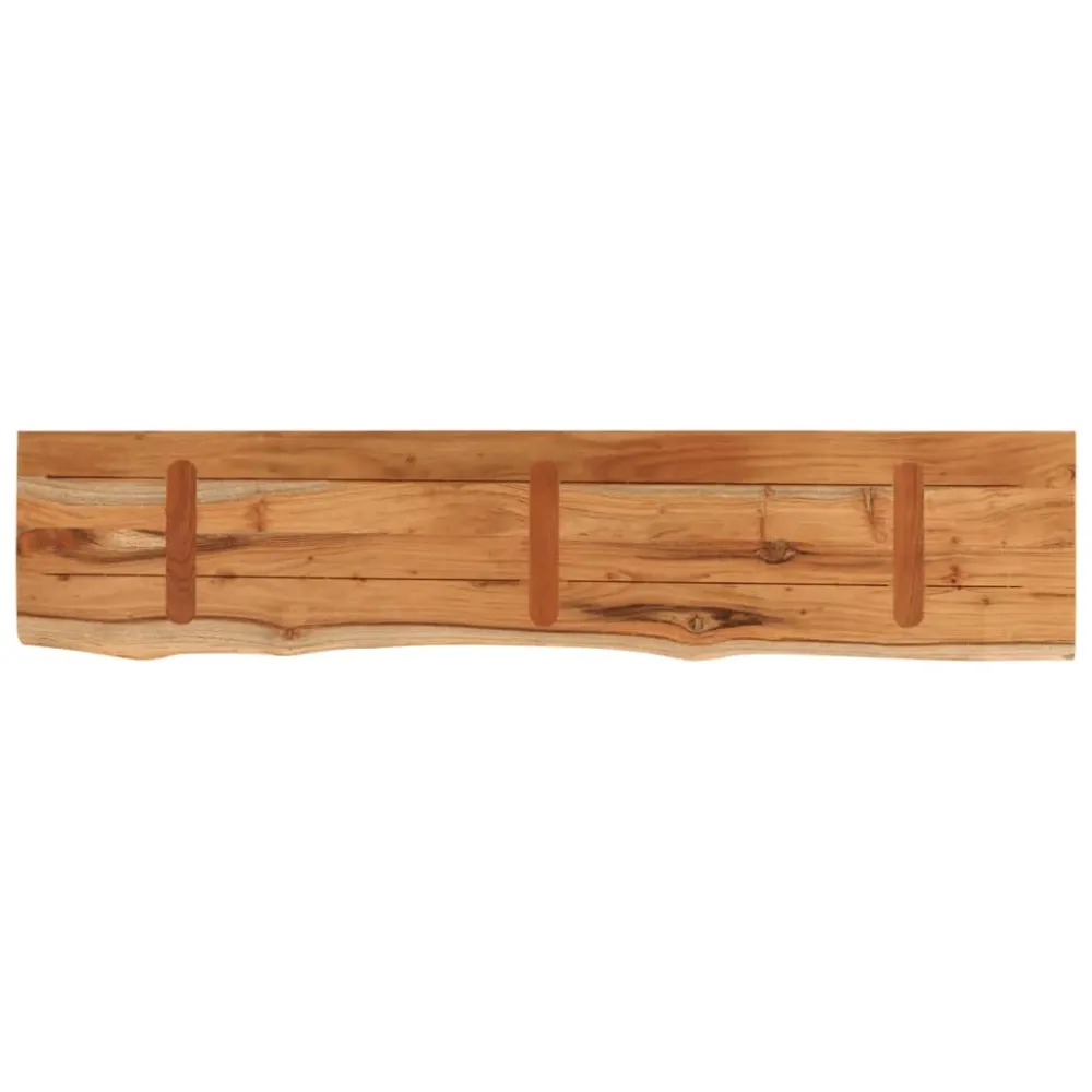 Raft perete 90x20x3,8 cm dreptunghiular lemn acacia margine vie