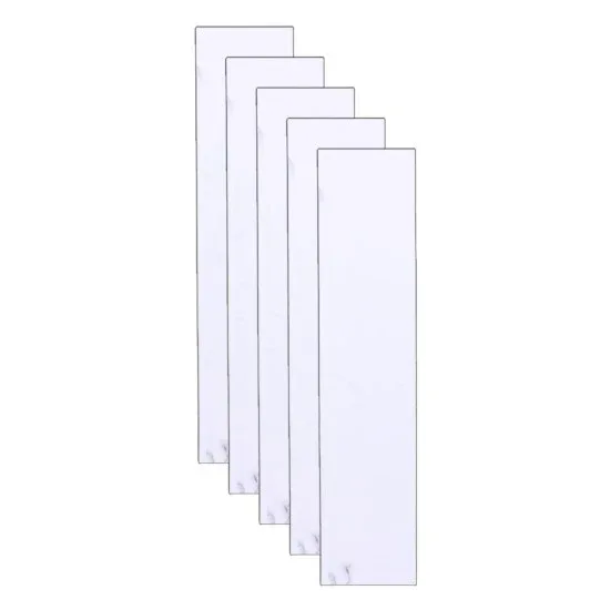 Set 5 profile Rectangular Decorativ Ranforsat WPC, Naimeed D6210, 260x10x5cm, Alb marmura