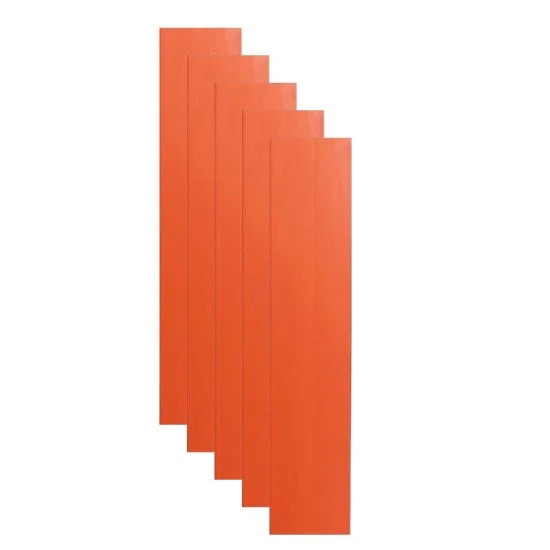 Set 5 profile Rectangular Decorativ Ranforsat WPC, Naimeed D6214, 260x10x5cm, Portocaliu