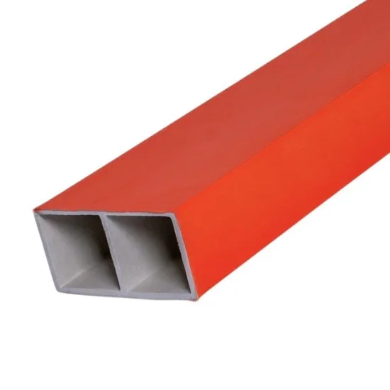 Set 5 profile Rectangular Decorativ Ranforsat WPC, Naimeed D6214, 260x10x5cm, Portocaliu