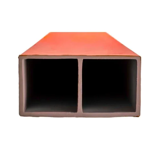 Set 5 profile Rectangular Decorativ Ranforsat WPC, Naimeed D6214, 260x10x5cm, Portocaliu