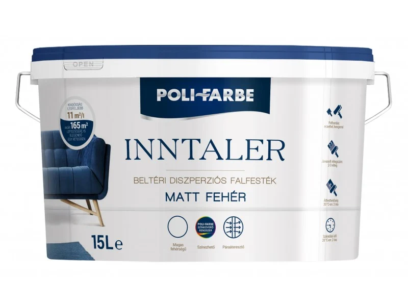 Vopsea lavabila Polifarbe Inntaler pentru interior 15 L mat