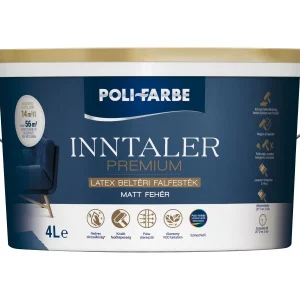 Vopsea lavabila Polifarbe Inntaler Premium latex pentru interior 4 L