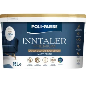 Vopsea lavabila Polifarbe Inntaler Premium latex pentru interior 15 L