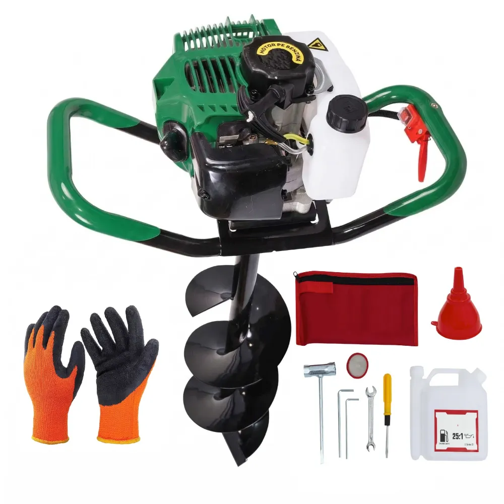 Motoburghiu pamant CT, 8.1CP + Burghiu 150mm/800mm + Manusi de Lucru
