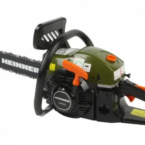 Motoferastrau Heinner VMF004, 2.4 CP, 45 CC, 1800 W, 40 cm lungime lama, easy start, 0.56 l benzina,negru-verde