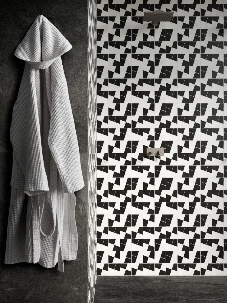 Mozaic 30x30 cm, Marazzi Zellige Gesso/Carbone