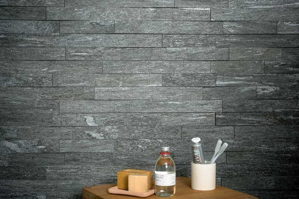 Mozaic 30x60 cm, Marazzi Pietra di Vals Antracite 3D