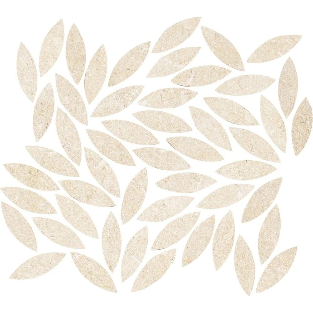 Mozaic 34.2x38 cm, Marazzi Mystone Limestone Ivory Foglie