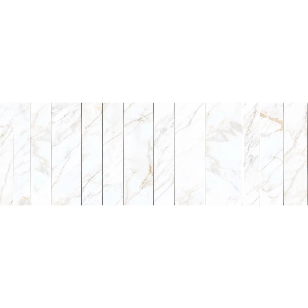 Mozaic 60x180 cm, Marazzi Magnifica Calacatta Gold Strip Metal Insert