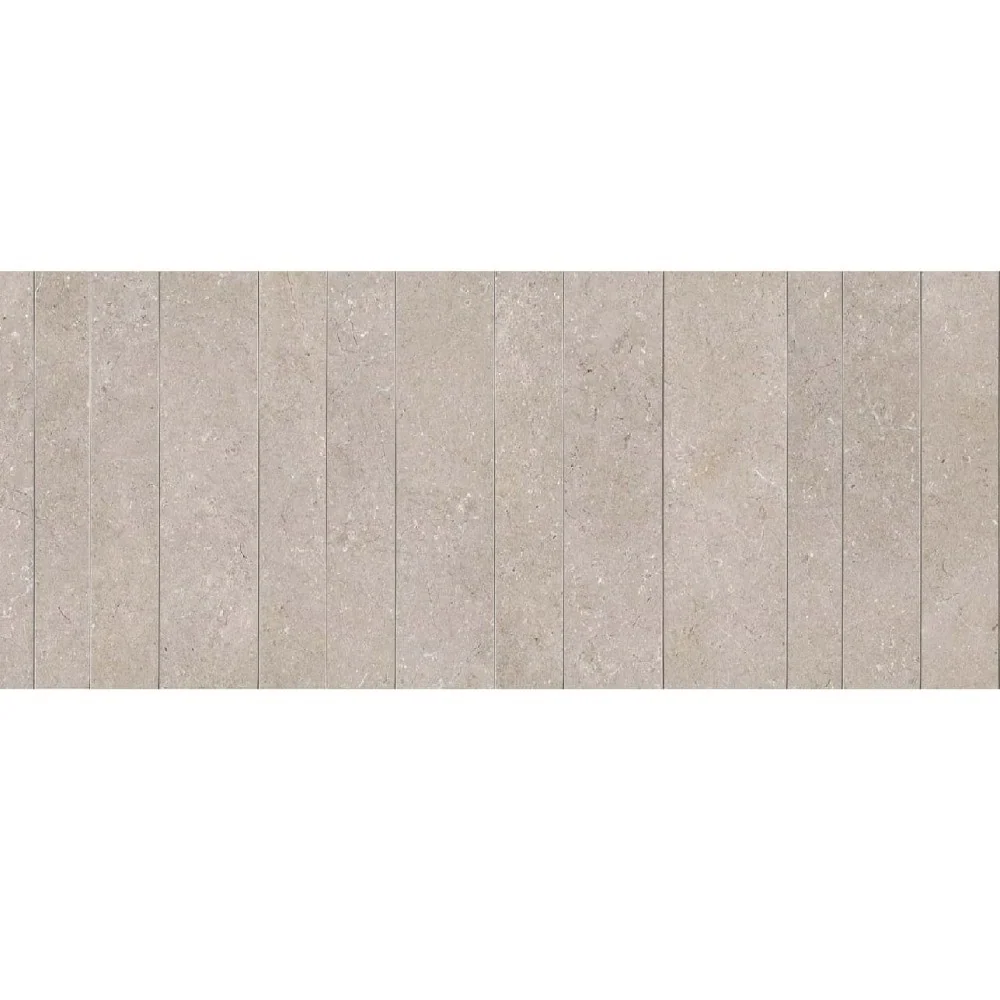 Mozaic 60x180 cm, Marazzi Magnifica Limestone Taupe Strip Metal Insert