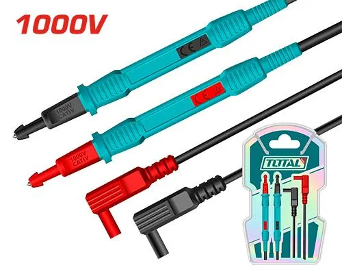 Cabluri multimetr TOTAL CAT III 1000V, 1 m, sonde 150 mm, mufe banana
