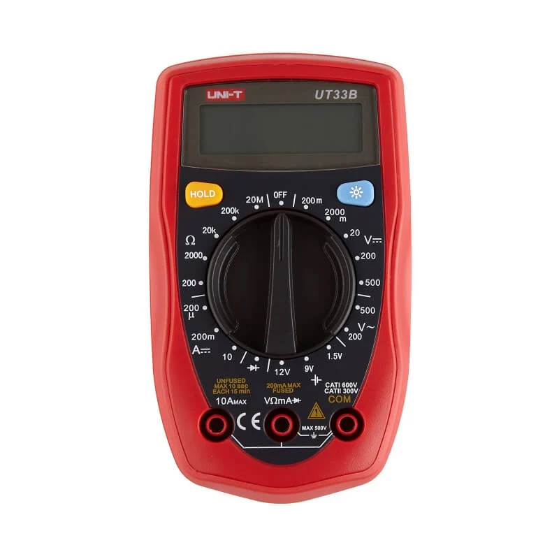 Multimetru Digital UNI-T UT33B – Instrument de Măsură pentru Tensiune, Curent și Rezistență, Ideal pentru Tehnicieni și Ho...