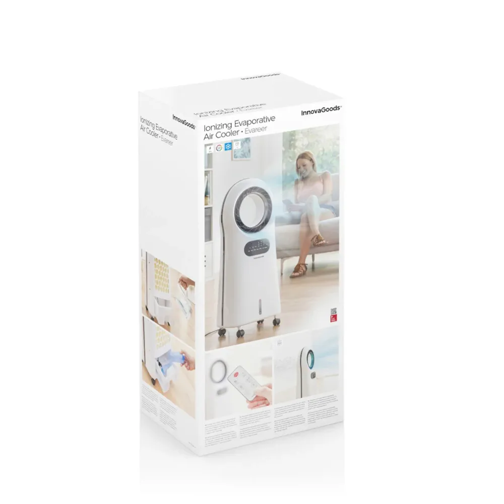 Aparat de aer condiționat fără lamă, Evaporativ cu LED Evareer InnovaGoods