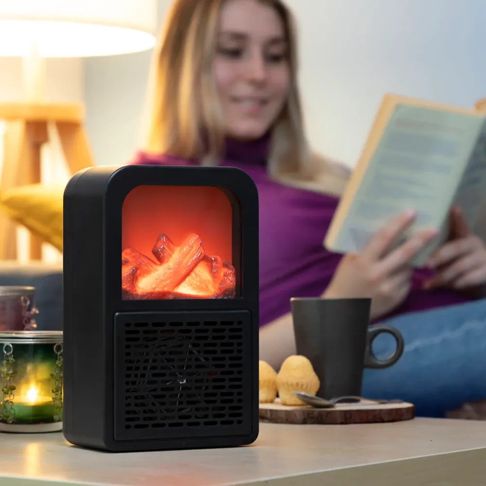 Radiator de masă cu efect de flacără 3D Flehatt InnovaGoods
