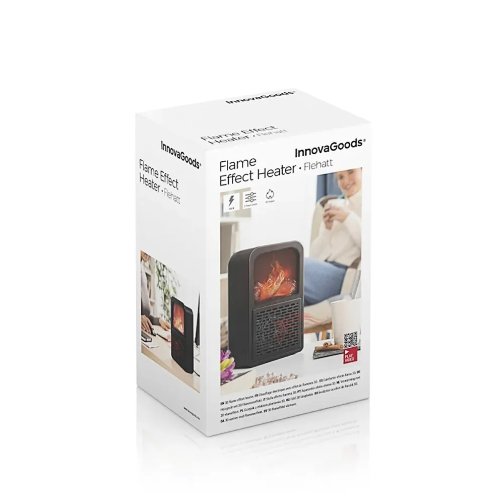Radiator de masă cu efect de flacără 3D Flehatt InnovaGoods