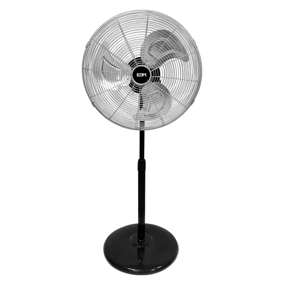Ventilator cu Picior EDM Negru mat 80 W Ø 50 cm industrial